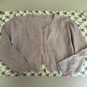 Beautiful soft lavender Cider Cardigan  NWT 2X pearl buttons